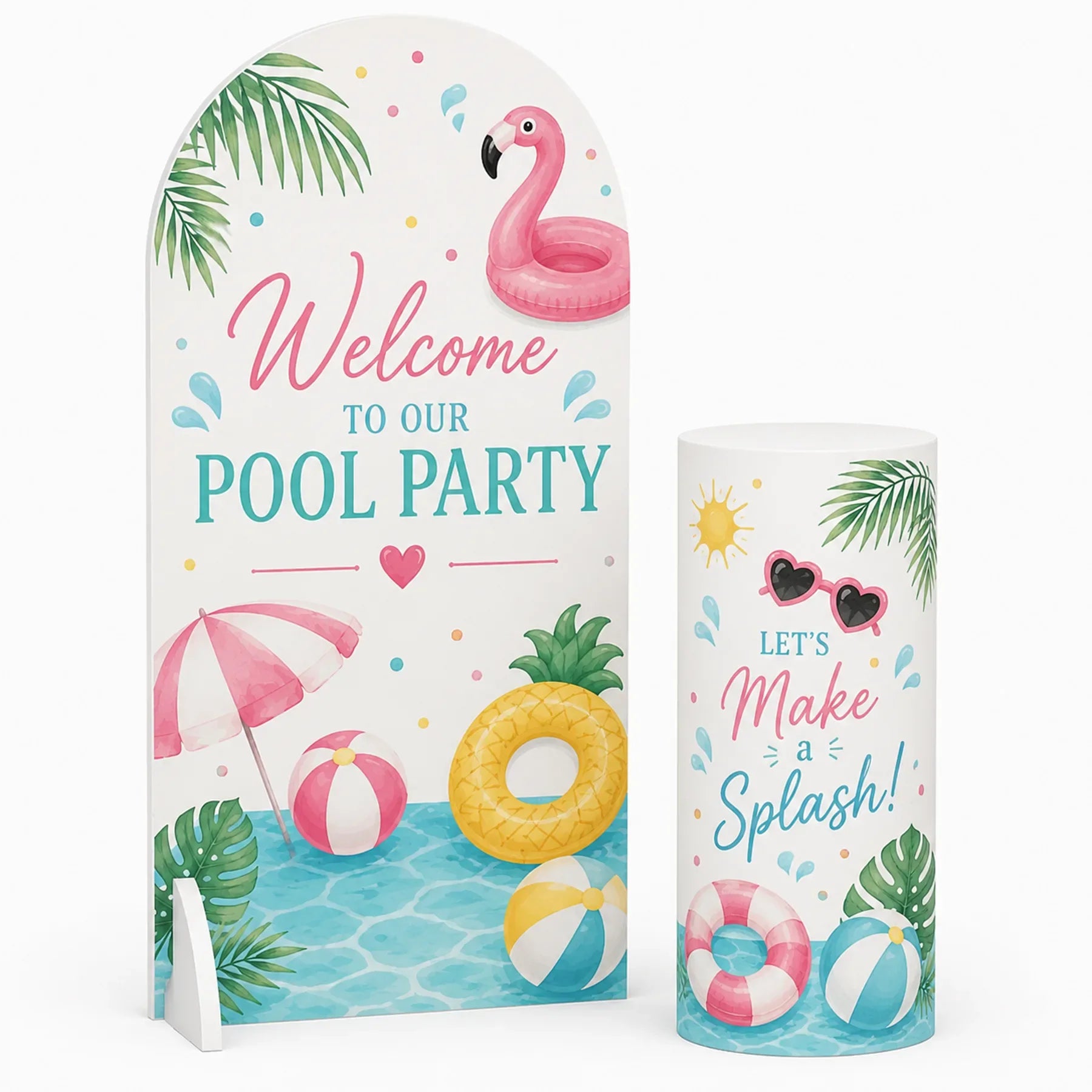 Pool party — Set Lite allestito per un pool party, scenografia completa SagoMax