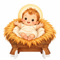 Gesù Bambino — sagoma del presepe tenero