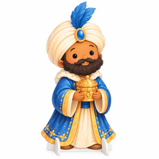 Re Magio blu — sagoma del presepe tenero