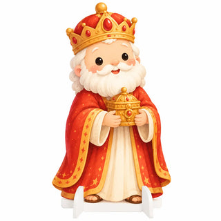 Re Magio rosso — sagoma del presepe tenero
