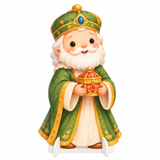 Re Magio verde — sagoma del presepe tenero
