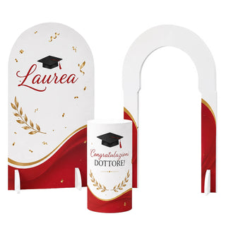 Laurea — Set Prime allestito per una laurea, scenografia completa SagoMax
