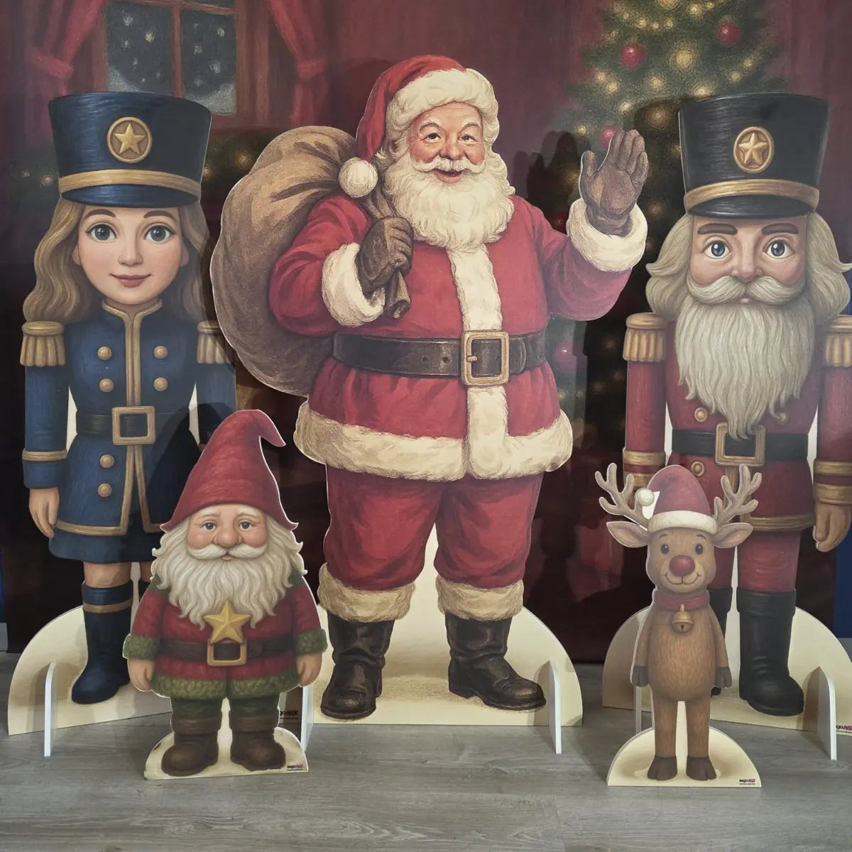 Sagome di Natale SagoMax dal vero: Babbo Natale, schiaccianoci e renna