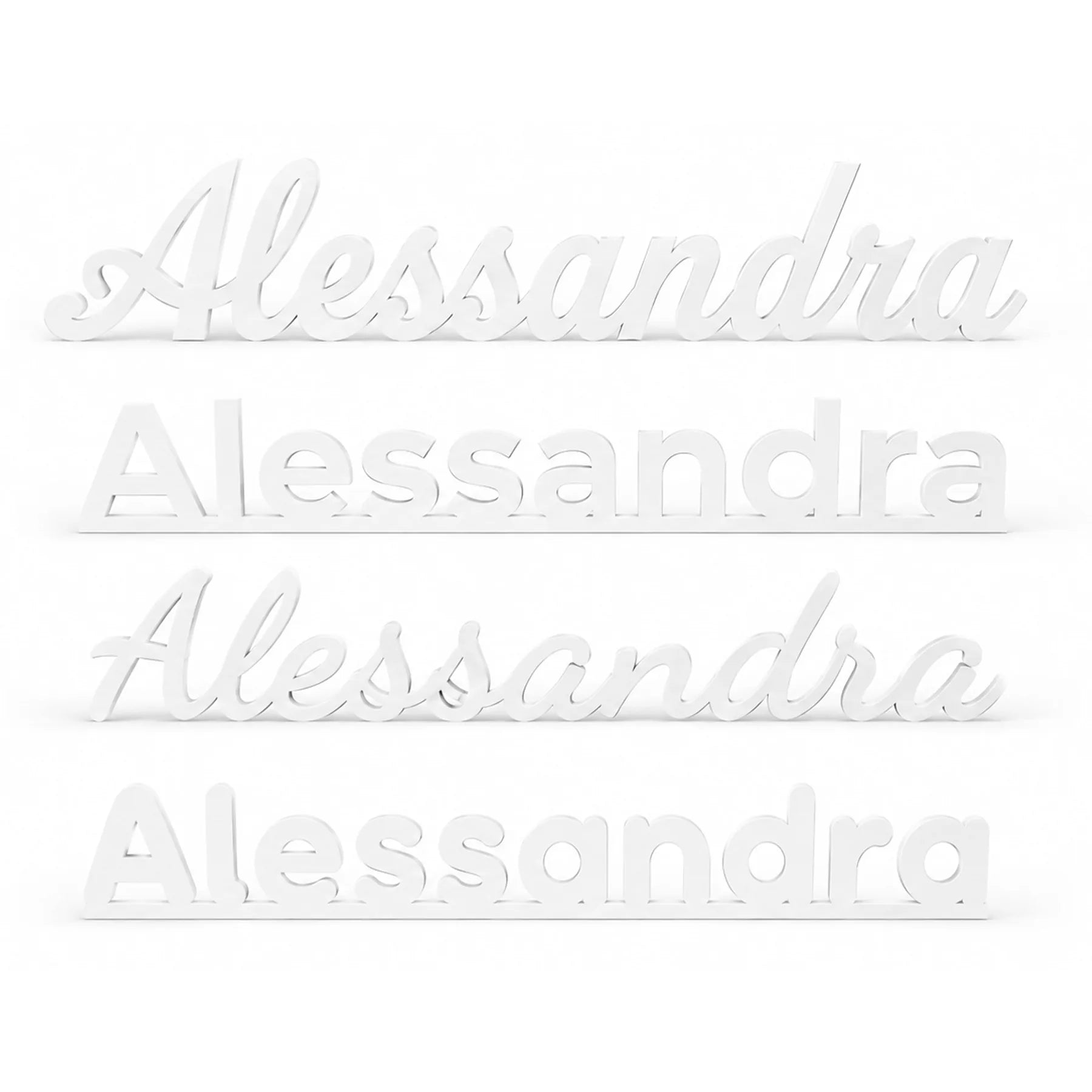 Scritta sagomata finitura bianca — SagoMax