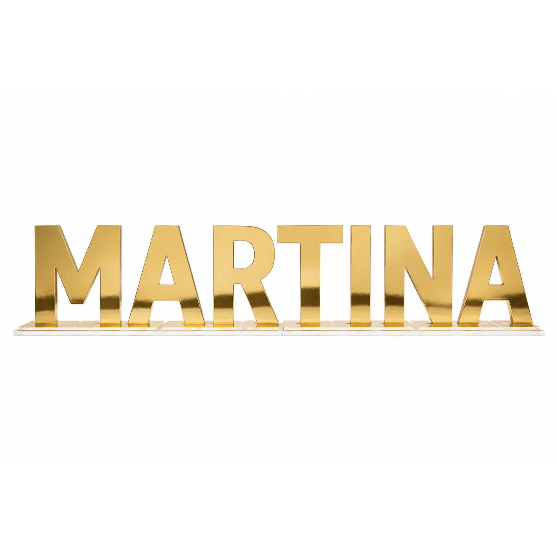 Scritta sagomata finitura oro specchiato — SagoMax