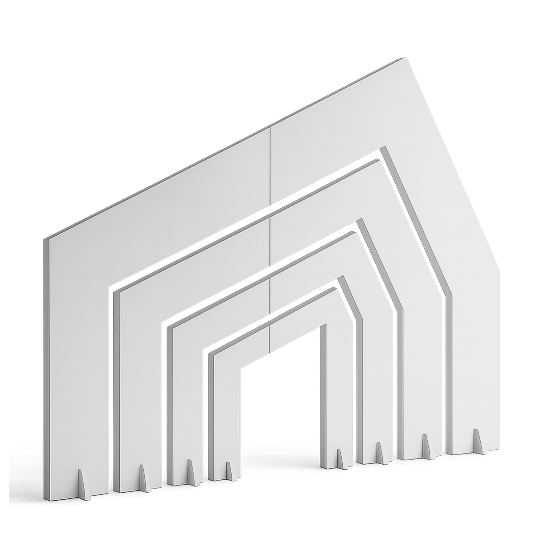 Set Archi Squadrati Bianco
