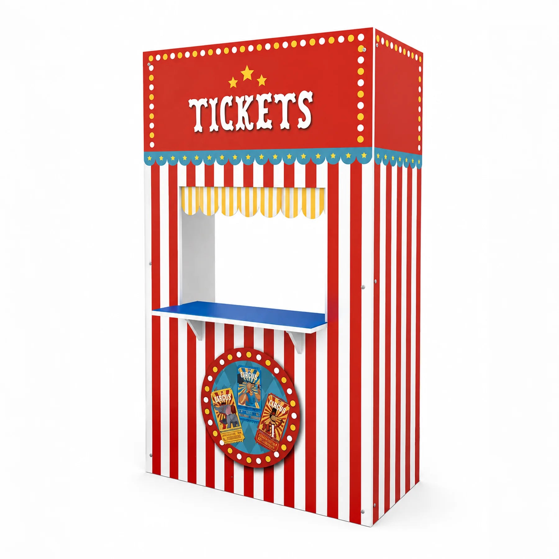 Stand Ticket — stand scenografico a tema biglietto su misura, SagoMax